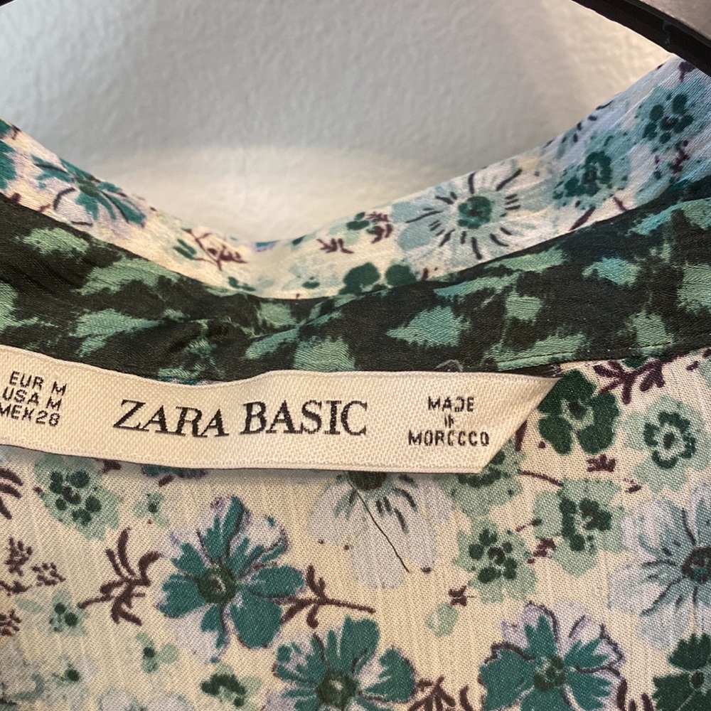 Zara Basic Multi Color Button Down Blouse. - image 2